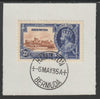 Bermuda 1935 KG5 Silver Jubilee 2.5d (SG 96) on piece with full strike of Madame Joseph forged postmark type 61 (First day of issue)