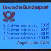 Germany - West 1989 Tourist Sights 5m booklet complete and pristine, SG SB75a