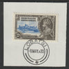 Bechuanaland 1935 KG5 Silver Jubilee 2d (SG 112) on piece with full strike of Madame Joseph forged postmark type 55 (First day of issue)
