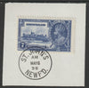 Newfoundland 1935 KG5 Silver Jubilee 7c (SG 252) on piece with full strike of Madame Joseph forged postmark type 272 (First day of issue)
