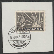 Nyasaland 1938-44 KG6 Leopard Symbol 2d grey SG 133 on piece with full strike of Madame Joseph forged postmark type 317