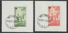 New Zealand 1939 Health - Children Playing with Beach Ball set of 2 (SG 611-12) on individual pieces each with full strike of Madame Joseph forged postmark type 287