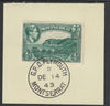 Montserrat 1938 KG6 Pictorial 1/2d blue-green on piece with full strike of Madame Joseph forged postmark type 263