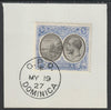 Dominica 1923-33KG5 Badge of Colony 3d black & ultramarine on piece with full strike of Madame Joseph forged postmark type 139