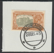 India Used in Burma 1931 New Delhi 1/4a on piece with full strike of Madame Joseph forged postmark type 106