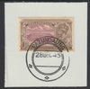 India Used in Burma 1931 New Delhi 1a on piece with full strike of Madame Joseph forged postmark type 106