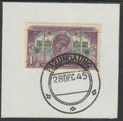 India Used in Burma 1931 New Delhi 1r on piece with full strike of Madame Joseph forged postmark type 106