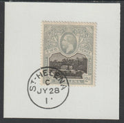 St Helena 1912 KG5 Pictorial 2d on piece with full strike of Madame Joseph forged postmark type 338