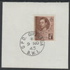 Grenada 1937 KG6 1/4d brown on piece cancelled with full strike of Madame Joseph forged postmark type 209