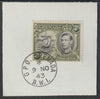 Grenada 1938 KG6 3d black & olive-green on piece cancelled with full strike of Madame Joseph forged postmark type 209