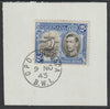 Grenada 1938 KG6 2s black & ultramarine on piece cancelled with full strike of Madame Joseph forged postmark type 209