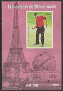 Guinea - Conakry 1998 Events of the 20th Century 1990-2000 Tiger Wioods Golf Champion imperf souvenir sheet unmounted mint. Note this item is privately produced and is offered purely on its thematic appeal