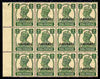 Bahrain 1942-45 KG6 9p green block of 12 light overall toning but unmounted mint, SG40