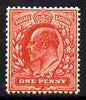 Great Britain 1911 KE7 1d rose-red without watermark very slight gum crease but unmounted mint with usual offset on reverse, SG 272a
