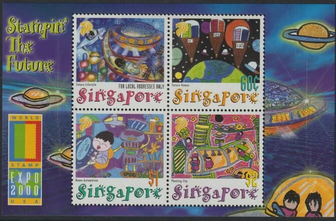 Singapore 2000 Stamping the Future - Children's Art perf m/sheet unmounted mint, SG MS1059