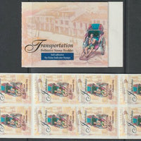 Singapore 1997 (22c) Jinrickshaw self-adhesive booklet containing pane of 10 complete, SG SB29