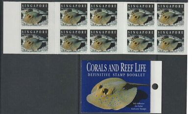 Singapore 1994 Corals & Reef Life self-adhesive booklet containing pane of 10 complete, SG SB19