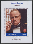 Dolantia (Fantasy) Marlon Brando imperf deluxe sheetlet on glossy card (75 x 103 mm) unmounted mint