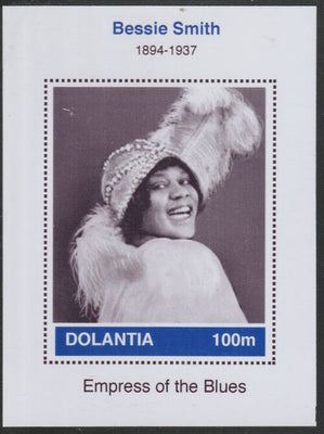 Dolantia (Fantasy) Bessie Smith imperf deluxe sheetlet on glossy card (75 x 103 mm) unmounted mint