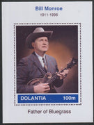 Dolantia (Fantasy) Bill Monroe imperf deluxe sheetlet on glossy card (75 x 103 mm) unmounted mint