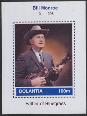 Dolantia (Fantasy) Bill Monroe imperf deluxe sheetlet on glossy card (75 x 103 mm) unmounted mint