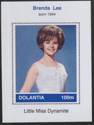Dolantia (Fantasy) Brenda Lee imperf deluxe sheetlet on glossy card (75 x 103 mm) unmounted mint
