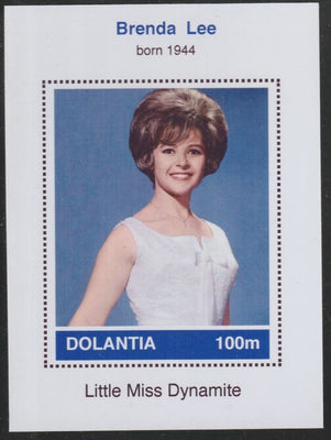 Dolantia (Fantasy) Brenda Lee imperf deluxe sheetlet on glossy card (75 x 103 mm) unmounted mint