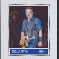 Dolantia (Fantasy) Bruce Springsteen imperf deluxe sheetlet on glossy card (75 x 103 mm) unmounted mint