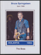 Dolantia (Fantasy) Bruce Springsteen imperf deluxe sheetlet on glossy card (75 x 103 mm) unmounted mint