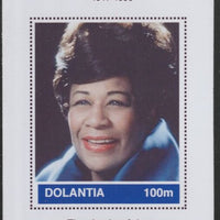 Dolantia (Fantasy) Ella Fitzgerald imperf deluxe sheetlet on glossy card (75 x 103 mm) unmounted mint