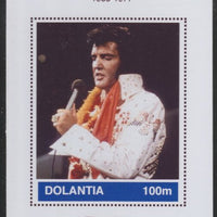 Dolantia (Fantasy) Elvis Presley imperf deluxe sheetlet on glossy card (75 x 103 mm) unmounted mint