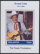Dolantia (Fantasy) Ernest Tubb imperf deluxe sheetlet on glossy card (75 x 103 mm) unmounted mint