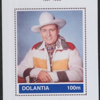 Dolantia (Fantasy) Gene Autry imperf deluxe sheetlet on glossy card (75 x 103 mm) unmounted mint
