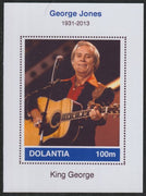 Dolantia (Fantasy) George Jones imperf deluxe sheetlet on glossy card (75 x 103 mm) unmounted mint