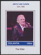 Dolantia (Fantasy) Jerry Lee Lewis imperf deluxe sheetlet on glossy card (75 x 103 mm) unmounted mint