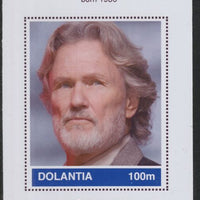 Dolantia (Fantasy) Kris Kristofferson imperf deluxe sheetlet on glossy card (75 x 103 mm) unmounted mint