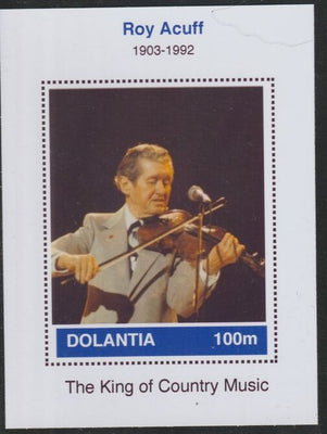Dolantia (Fantasy) Roy Acuff imperf deluxe sheetlet on glossy card (75 x 103 mm) unmounted mint