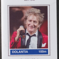 Dolantia (Fantasy) Rod Stewart imperf deluxe sheetlet on glossy card (75 x 103 mm) unmounted mint