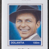 Dolantia (Fantasy) Frank Sinatra imperf deluxe sheetlet on glossy card (75 x 103 mm) unmounted mint