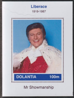 Dolantia (Fantasy) Liberace imperf deluxe sheetlet on glossy card (75 x 103 mm) unmounted mint