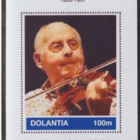 Dolantia (Fantasy) Stephane Grappelli imperf deluxe sheetlet on glossy card (75 x 103 mm) unmounted mint
