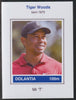 Dolantia (Fantasy) Tiger Woods imperf deluxe sheetlet on glossy card (75 x 103 mm) unmounted mint