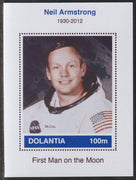 Dolantia (Fantasy) Neil Armstrong imperf deluxe sheetlet on glossy card (75 x 103 mm) unmounted mint