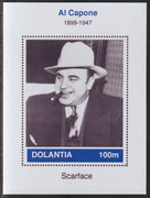 Dolantia (Fantasy) Al Capone imperf deluxe sheetlet on glossy card (75 x 103 mm) unmounted mint