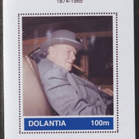 Dolantia (Fantasy) Winston Churchill imperf deluxe sheetlet on glossy card (75 x 103 mm) unmounted mint