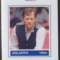 Dolantia (Fantasy) Alex Higgins imperf deluxe sheetlet on glossy card (75 x 103 mm) unmounted mint