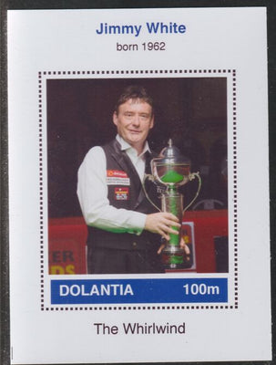 Dolantia (Fantasy) Jimmy White imperf deluxe sheetlet on glossy card (75 x 103 mm) unmounted mint