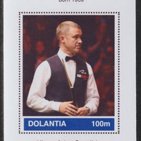 Dolantia (Fantasy) Stephen Hendry imperf deluxe sheetlet on glossy card (75 x 103 mm) unmounted mint