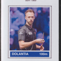 Dolantia (Fantasy) Judd Trump imperf deluxe sheetlet on glossy card (75 x 103 mm) unmounted mint