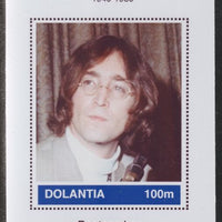 Dolantia (Fantasy) John Lennon imperf deluxe sheetlet on glossy card (75 x 103 mm) unmounted mint